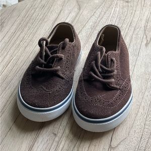 Janie and Jack Chocolate Brown Toddler Lace Up Shoes 7, NWOT